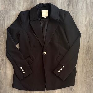 Badgley Mischka Black Blazer with Silver Buttons